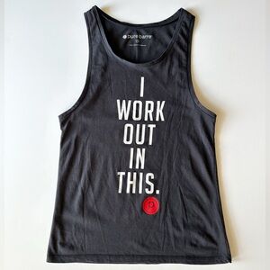 Pure Barre Black Muscle Tank “I Work Out In This”